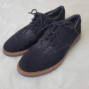 Toms Black Contrast Oxford Derby Dress Shoes Men's 9